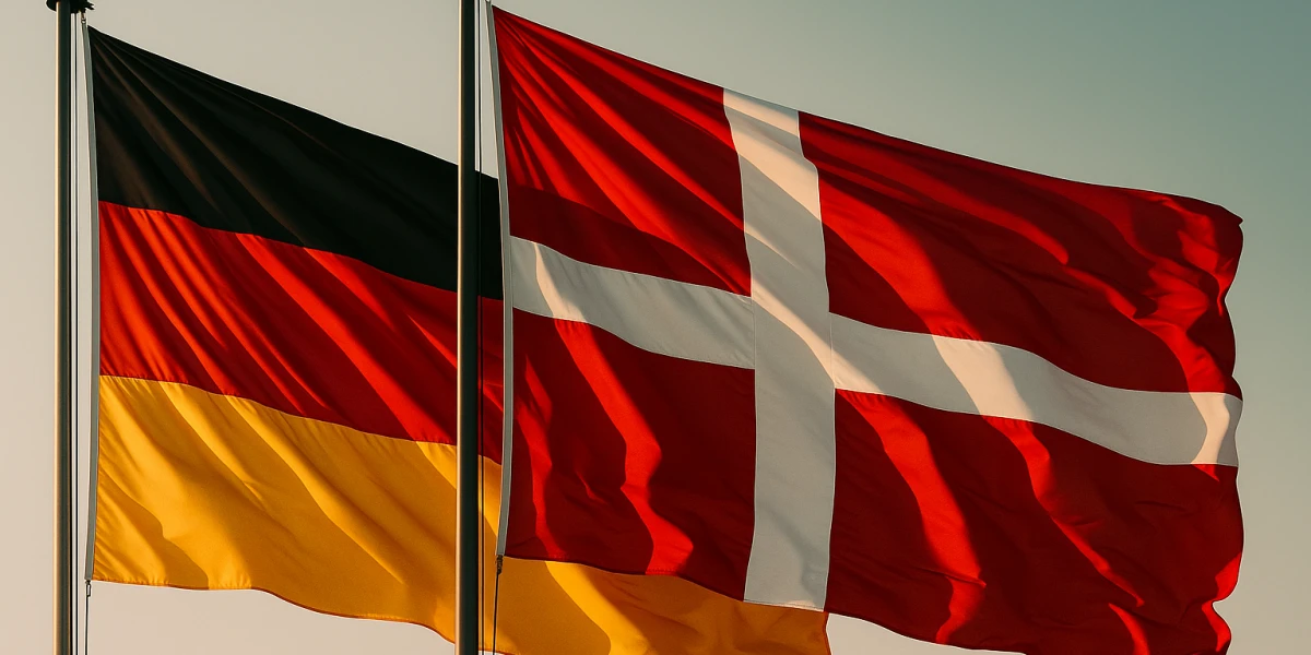 Business DE DK dansk og tysk flag